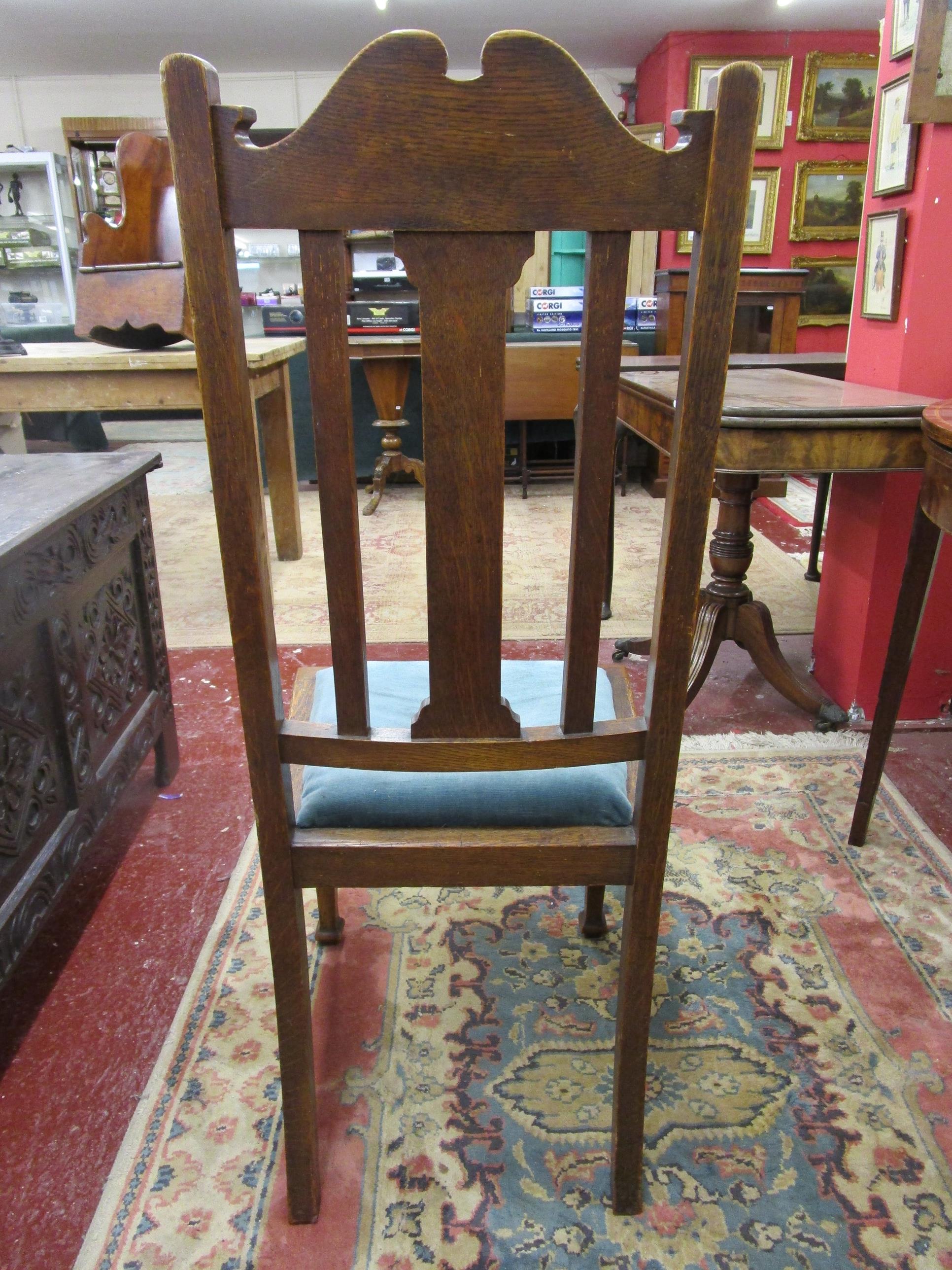 Set of 6 Arts & Crafts dining chairs - Image 7 of 9