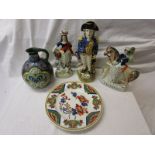 Collection of ceramics to include Chamberlains cabinet plate