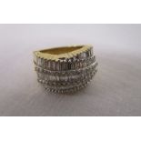 18ct gold baguette diamond set ring