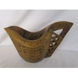 Norwegian carved treen jug