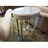 French oval lamp table