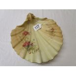 Royal Worcester blush ivory clam shell dish Circa 1905