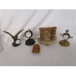 Collection of pocket watch stands etc