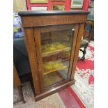 Mahogany and inlaid pier cabinet - H: 98cm W: 60cm D: 28cm