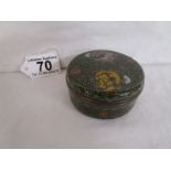 Oriental enamel lidded pot