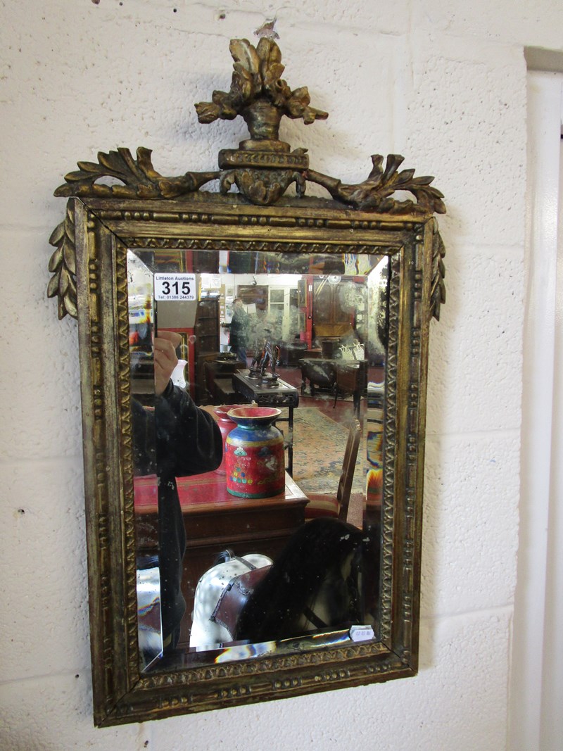 Period gilt frame bevelled glass mirror