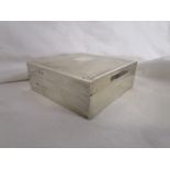 Hallmarked silver cigarette box