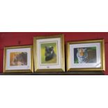 3 L/E & signed big cat prints by Stephen Gayford