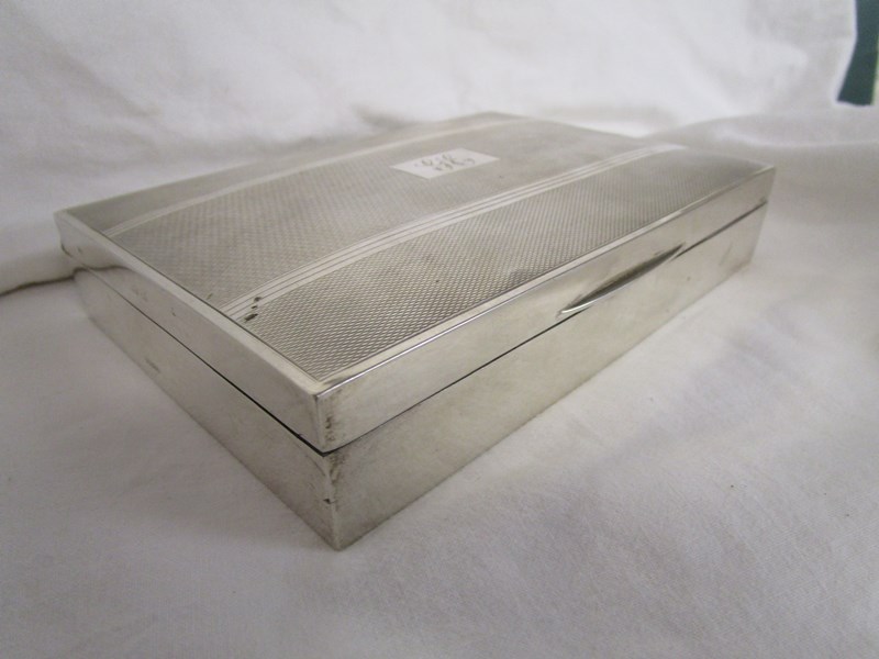 Large hallmarked silver cigarette box