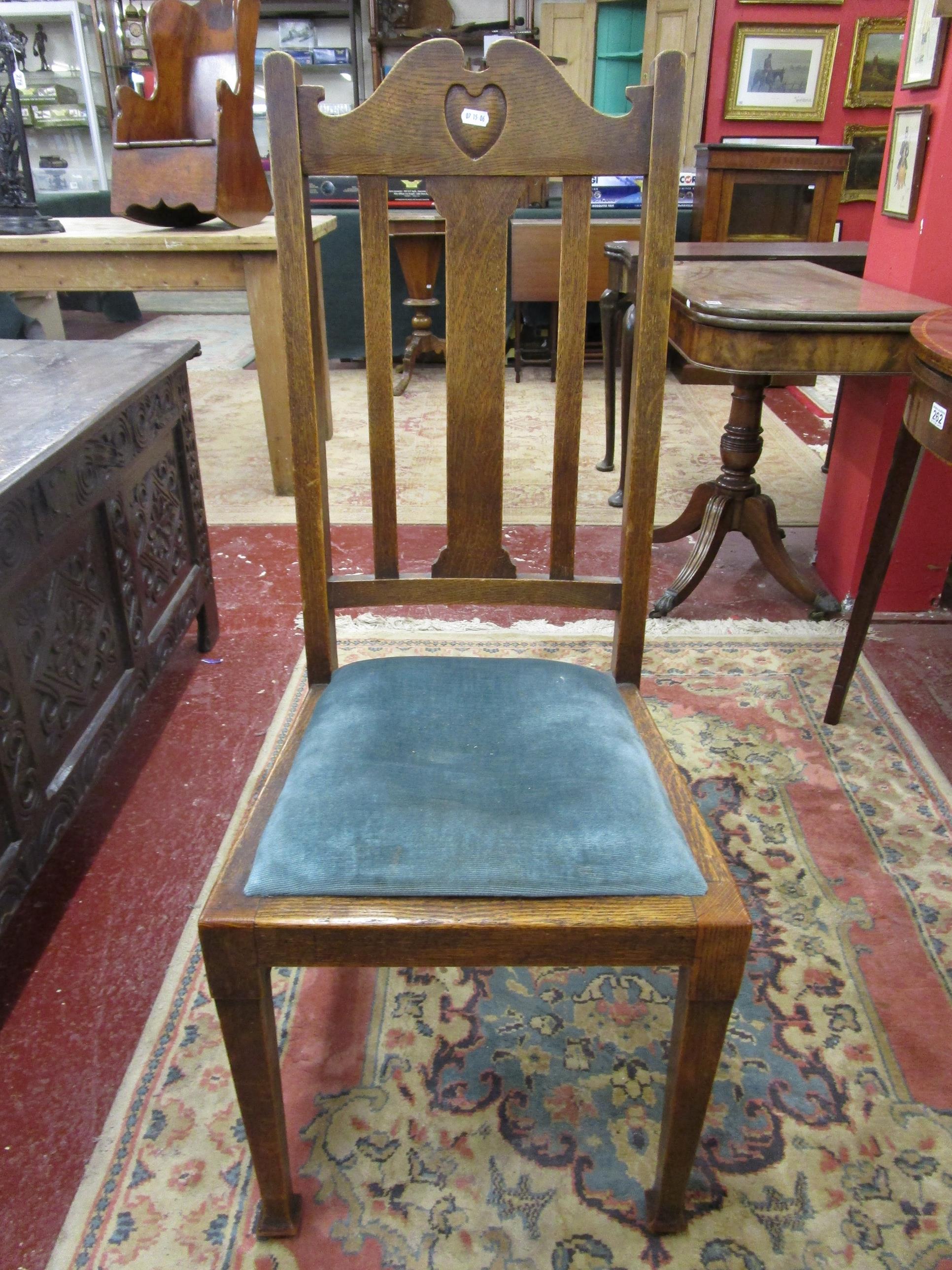 Set of 6 Arts & Crafts dining chairs - Image 2 of 9