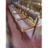 Set of six interconnecting & stacking Clive Bacon chairs circa 1963