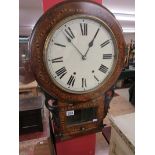 Victorian inlaid wall clock