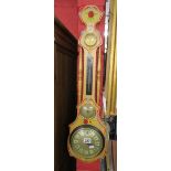 Spanish style clock, barometer & thermometer in one