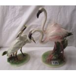 2 figures - Cranes (A/F) & Flamingos - Estimate £40 - £60