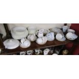 Shelf of ceramics to include 2 tea sets