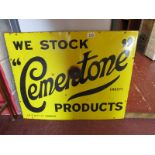 Enamel sign - 'Cementone' (61cm x 76cm)