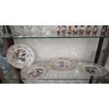 Collection of 8 bird themed L/E Royal Worcester plates