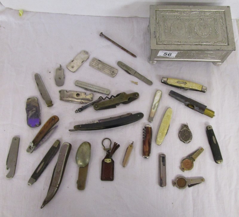 Tin of pocket knives