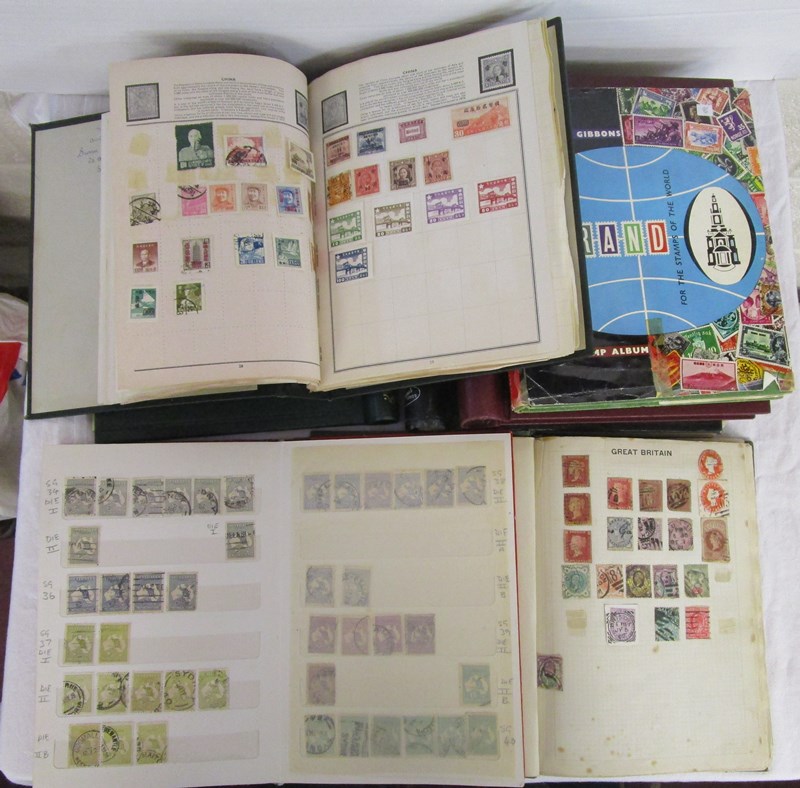 STAMPS - 7 albums of all World - Mostly Commonwealth & G.B. - QV onwards