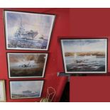 4 'Falkland's War' prints by Peter Champion