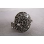 Large & unusual diamond set swirl ring - Estimate £600 - £900