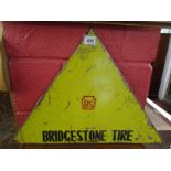 Metal 'Bridgestone Tire' plaque