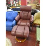 Stressless chair with footstool