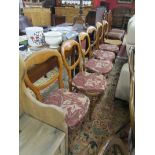 Set of 6 balloon back dining chairs