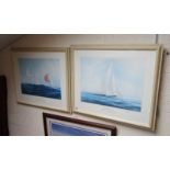 2 signed prints - The Americas Cup by Tim Thompson