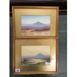 Pair of watercolours signed J Monti