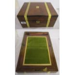 Mahogany brass banded writing box