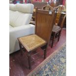 Unusual bergère seated chair with trouser press to rear by V C Bond & Sons, London