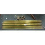 Set of brass stair rods