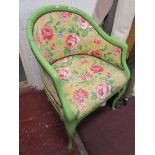 Floral patterned tub chair