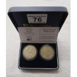 UK 2005 Horatio Nelson Battle of Trafalgar £5 coin double boxed set