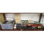 Collection of Twin Trix OO gauge model railway to include 4-4-0 engine, carriages, track,