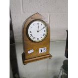 Inlaid mantle clock marked J W Benson - London