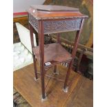 Mahogany 2 tier Chinese Chippendale style stand