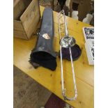 Trombone with case - J Higham, Class A, Serial No 54285