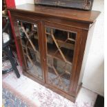 Oak astra-glazed display cabinet