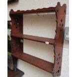 Set of mahogany wall shelves