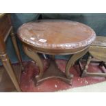 Mahogany circular coffee table