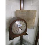 Oak mantle clock with original box