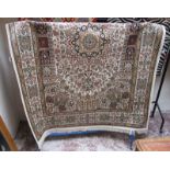 Beige ground keshan carpet - 2.3m x 1.6m