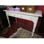 Painted 2 drawer writing table