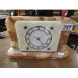 Marble Art Deco mantle clock in working order