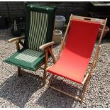 Steamer chair and deck chair