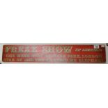 Novelty sign - Freak show