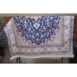 Blue ground keshan carpet - 2.3m x 1.6m