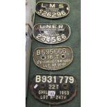 Collection of 4 railway plaques